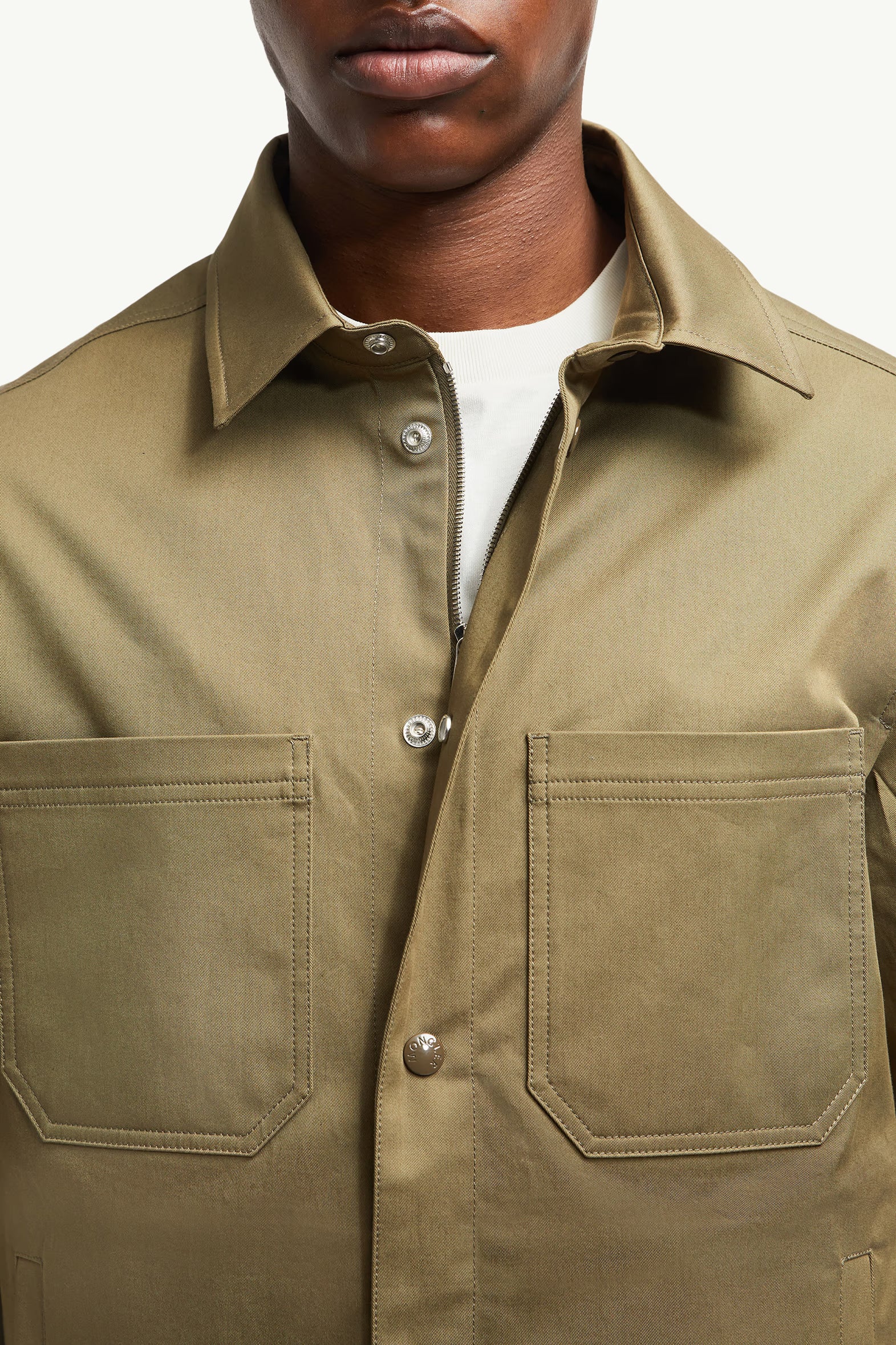 Cotton Gabardine Shirt Jacket